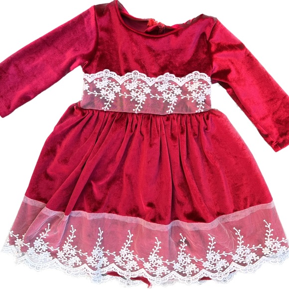 holiday velvet dress , 18-24 months - Picture 6 of 9